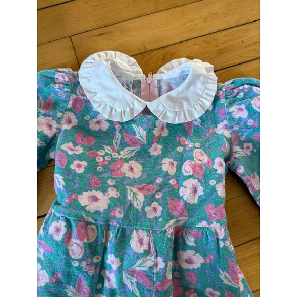 Hartstrings vintage 80s collared floral print jumper - Picture 4 of 7